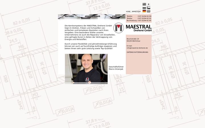 Screenshot of maestral-dreherei.de