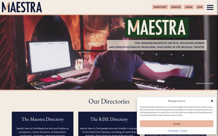 Screenshot of maestramusic.org