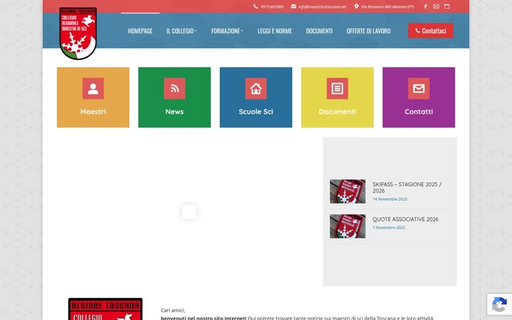 Screenshot of maestriscitoscana.net