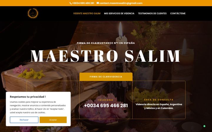 Screenshot of maestro-salim.com