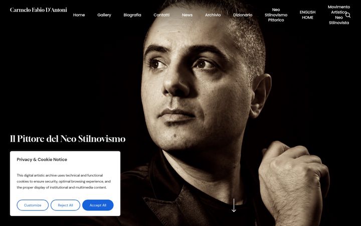 Screenshot of maestrodantoniarte.com