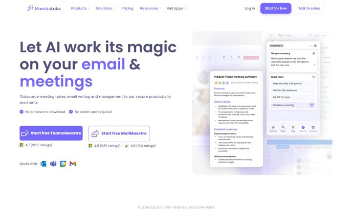 Screenshot of maestrolabs.com