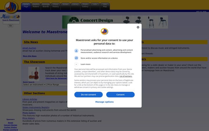 Screenshot of maestronet.com