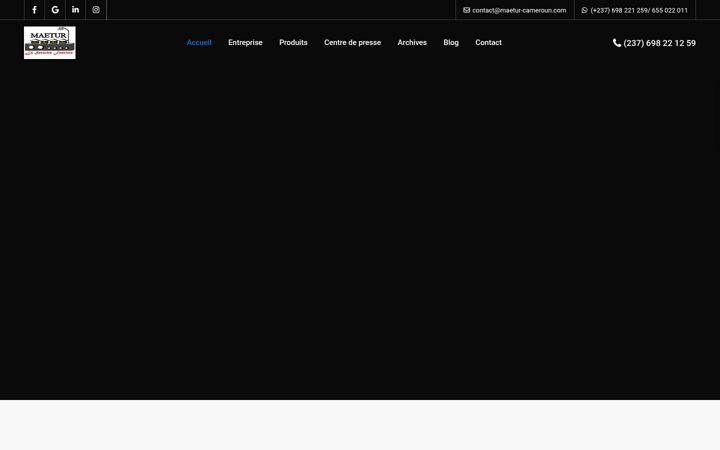 Screenshot of maetur-cameroun.com