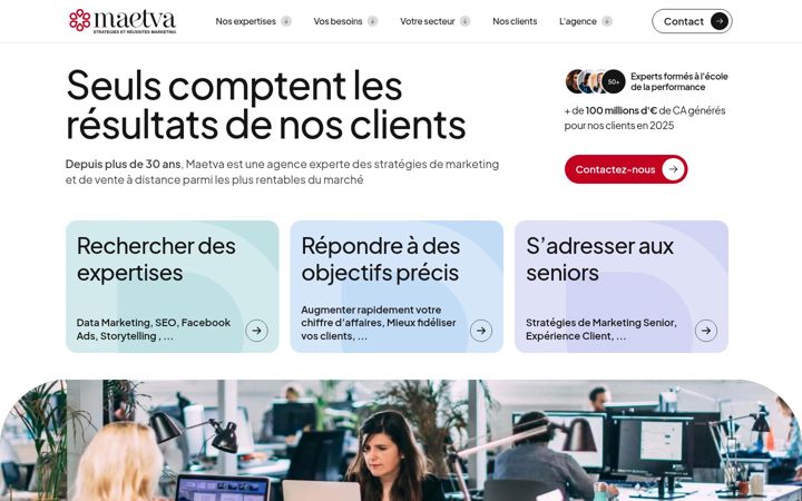 Screenshot of maetva.com