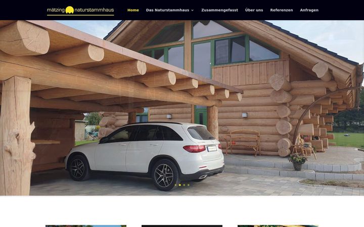 Screenshot of maetzing-naturstammhaus.de