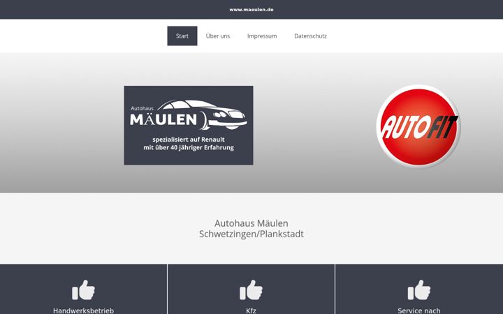 Screenshot of maeulen.de