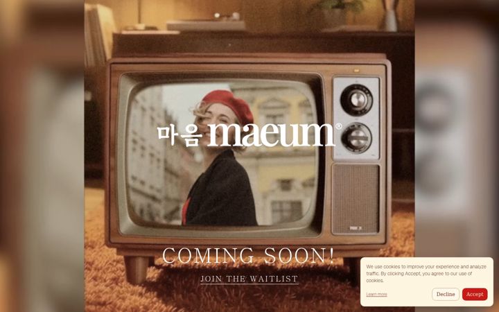 Screenshot of maeumskincare.com