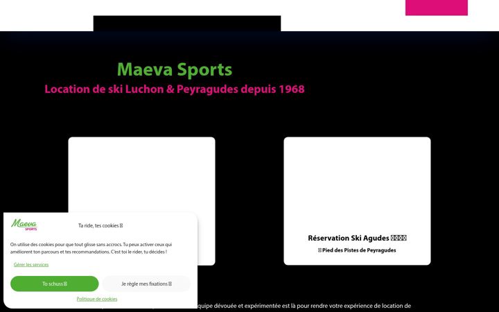 Screenshot of maeva-sports.com