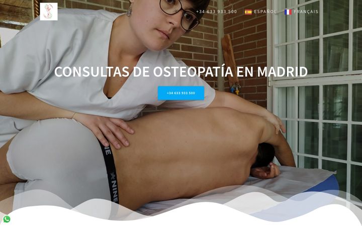 Screenshot of maevaosteopatamadrid.com