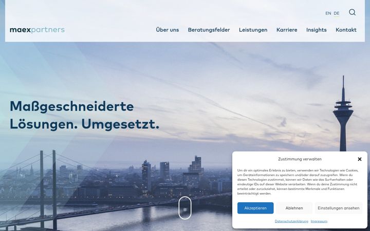 Screenshot of maex-partners.com