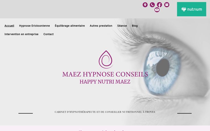 Screenshot of maezhypnoseconseils.fr