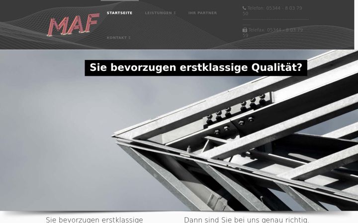 Screenshot of maf-gmbh.de