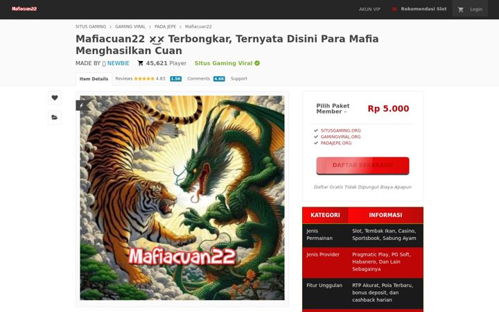 Screenshot of mafiacuan22.com