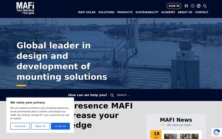 Screenshot of mafigroup.com