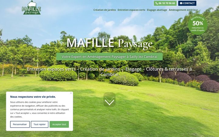 Screenshot of mafille-paysage.fr