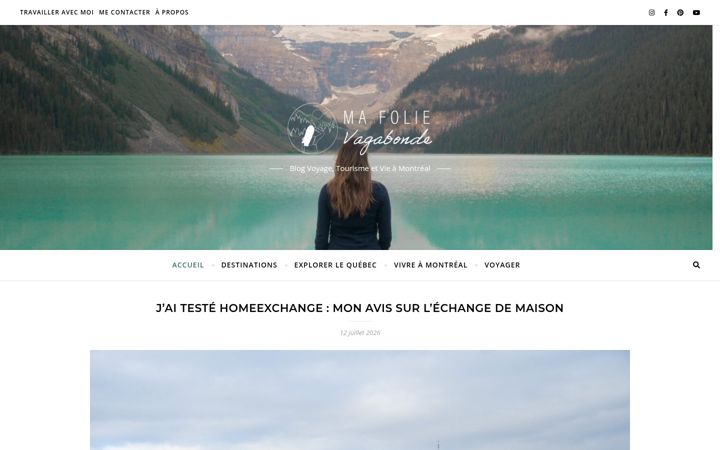 Screenshot of mafolievagabonde.com