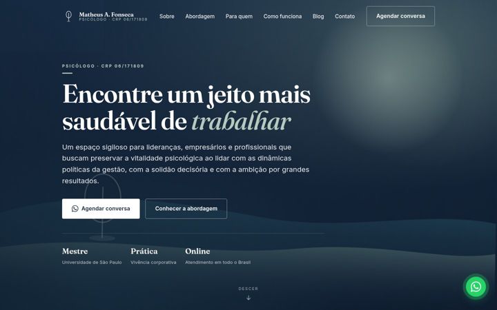Screenshot of mafpsicologo.com.br