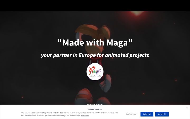 Screenshot of maga-animation.com