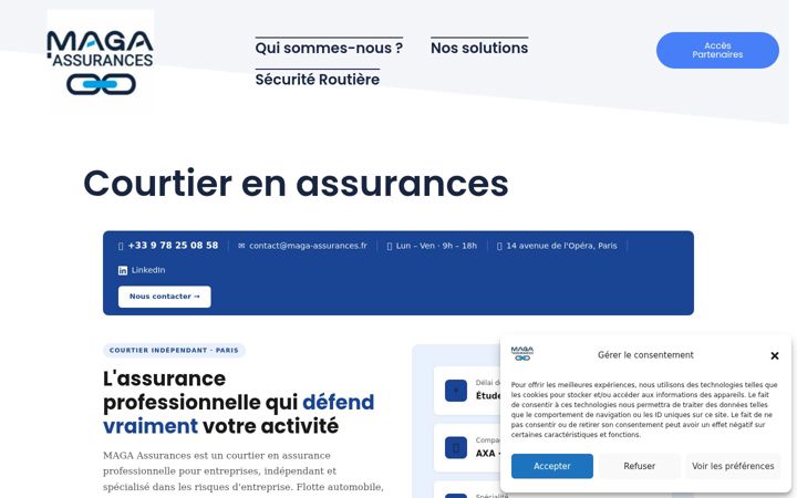 Screenshot of maga-assurances.com