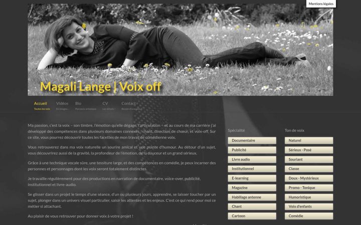 Screenshot of magalilange.com