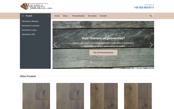 Screenshot of magarelliparchettisas.it