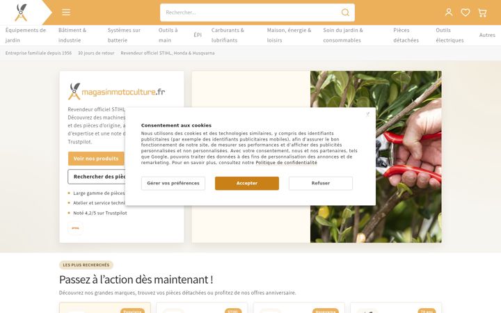 Screenshot of magasinmotoculture.fr