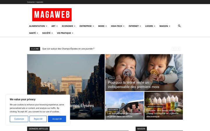 Screenshot of magaweb.fr