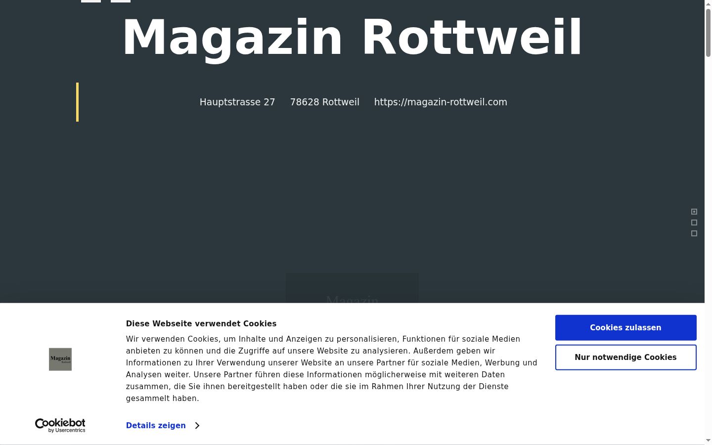 Screenshot del banner di consenso mostrato prima di qualsiasi interazione