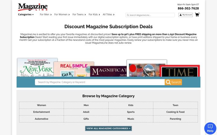 Screenshot of magazineline.com