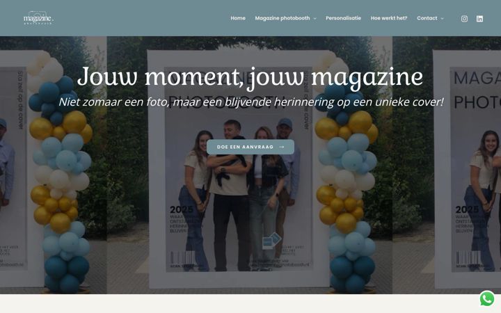 Screenshot of magazinephotobooth.nl