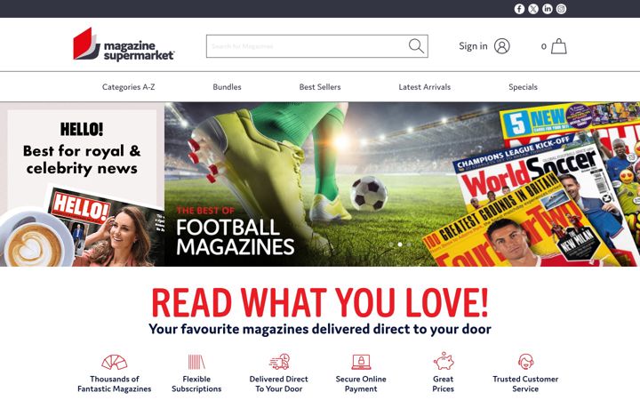 Screenshot of magazinesupermarket.co.uk