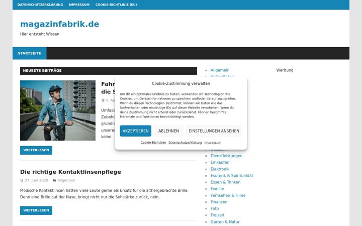 Screenshot of magazinfabrik.de