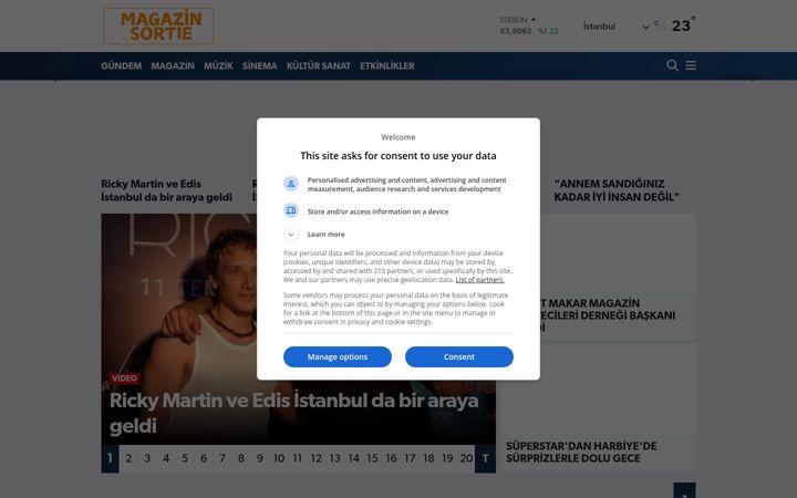 Zrzut ekranu magazinsortie.com