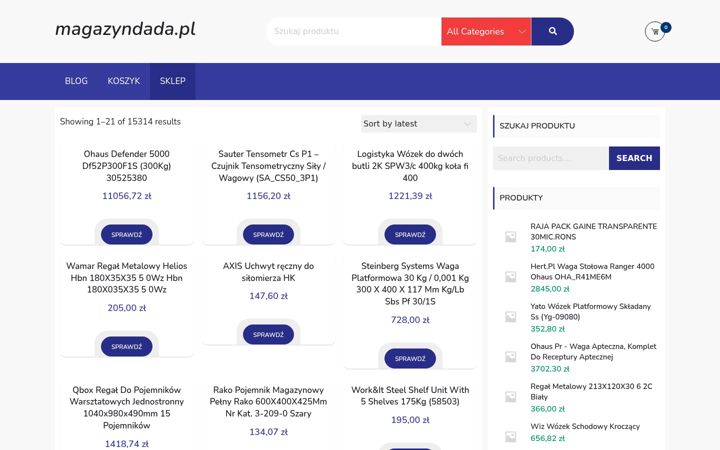 Screenshot of magazyndada.pl