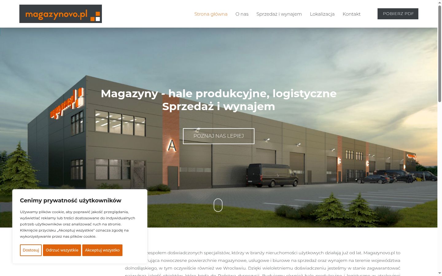 Zrzut ekranu banera zgody wyświetlanego przed jakąkolwiek interakcją