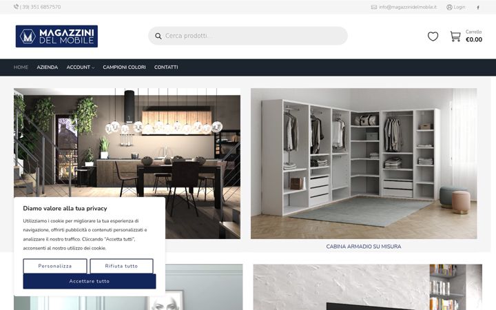 Screenshot of magazzinidelmobile.it