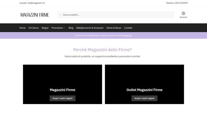 Captura de ecrã de magazzinifirme.com