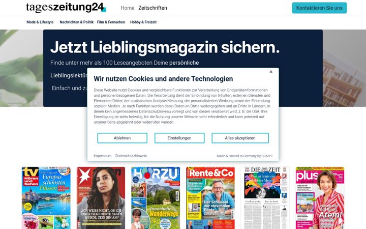 Screenshot of magclub.de