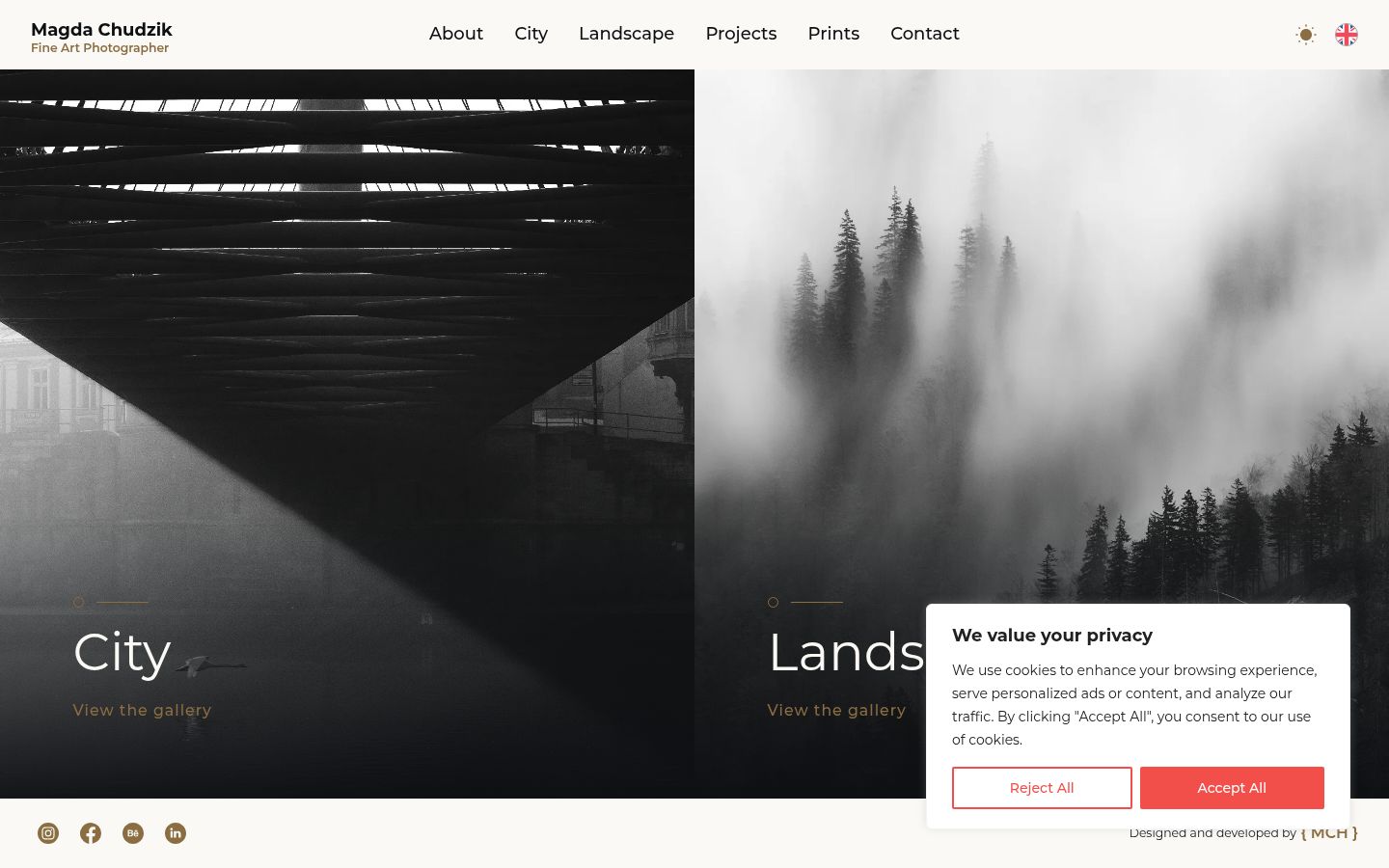 Screenshot of the consent banner shown before any interaction