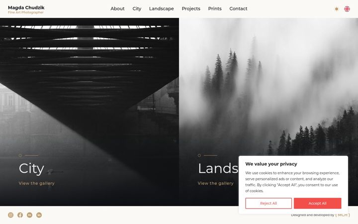 Screenshot of magdachudzik.pl