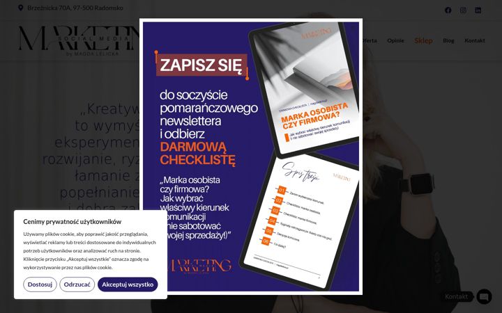 Screenshot of magdalelicka.pl
