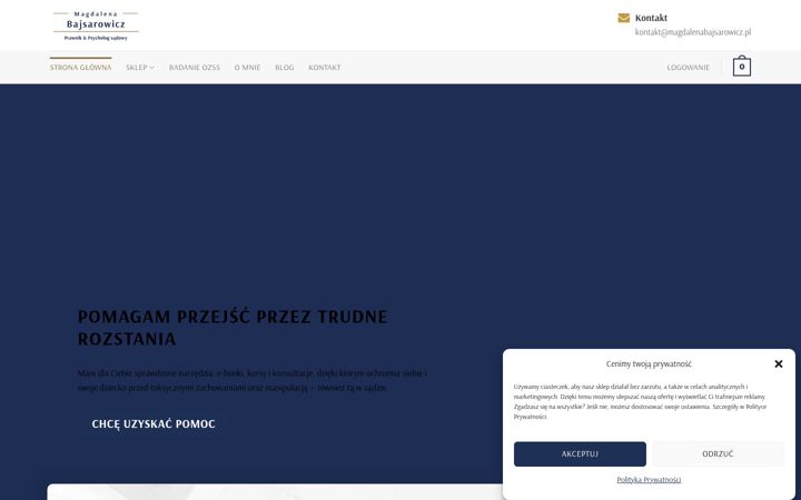 Screenshot of magdalenabajsarowicz.pl