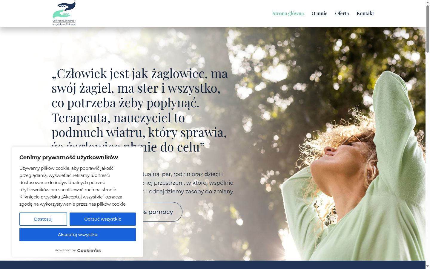 Képernyőkép a bármilyen interakció előtt megjelenő hozzájárulási bannerről
