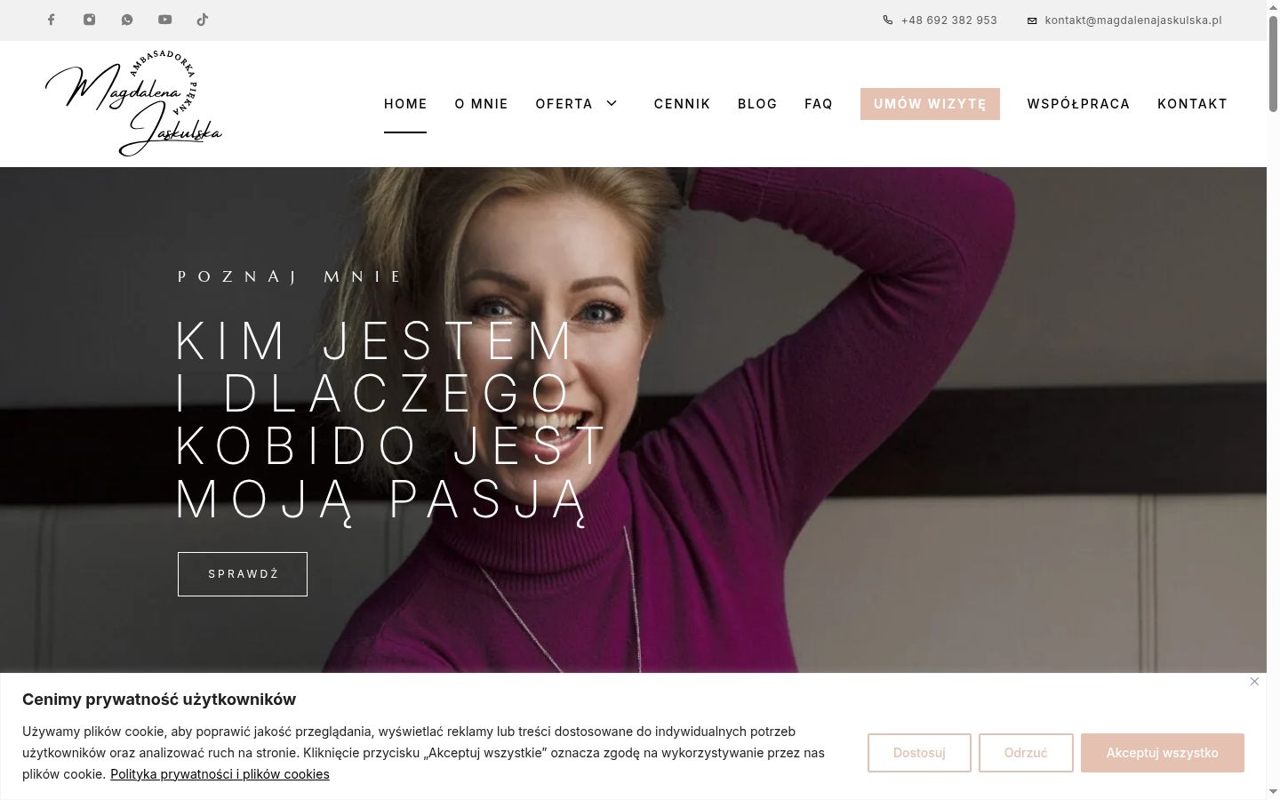 Posnetek zaslona pasice za privolitev, prikazane pred kakršno koli interakcijo