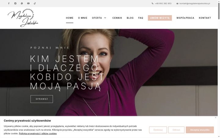 Screenshot of magdalenajaskulska.pl