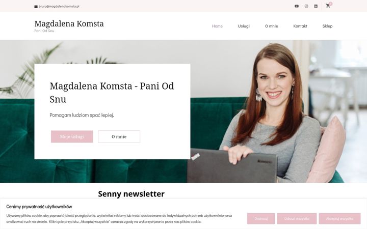 Screenshot of magdalenakomsta.pl