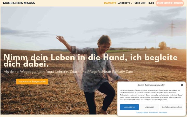 Screenshot of magdalenamaass.de