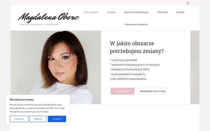 Screenshot of magdalenaoberc-coaching.pl