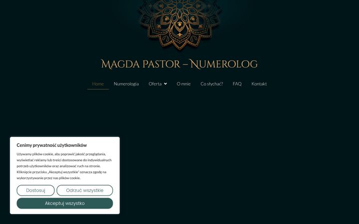 Screenshot of magdalenapastor.pl